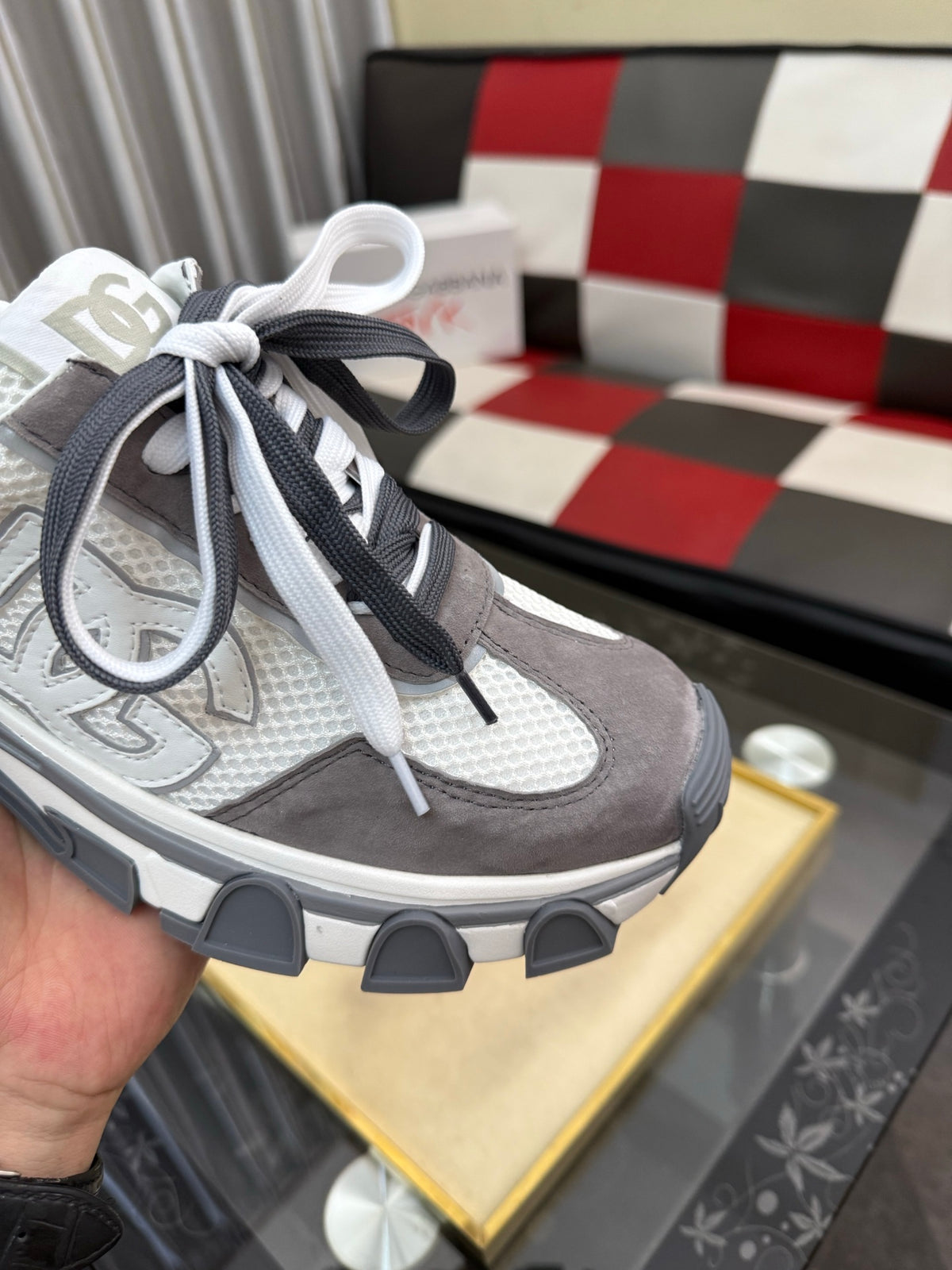 Dolce & Gabbana DG Silk Calfskin & Nubuck Casual Sneakers