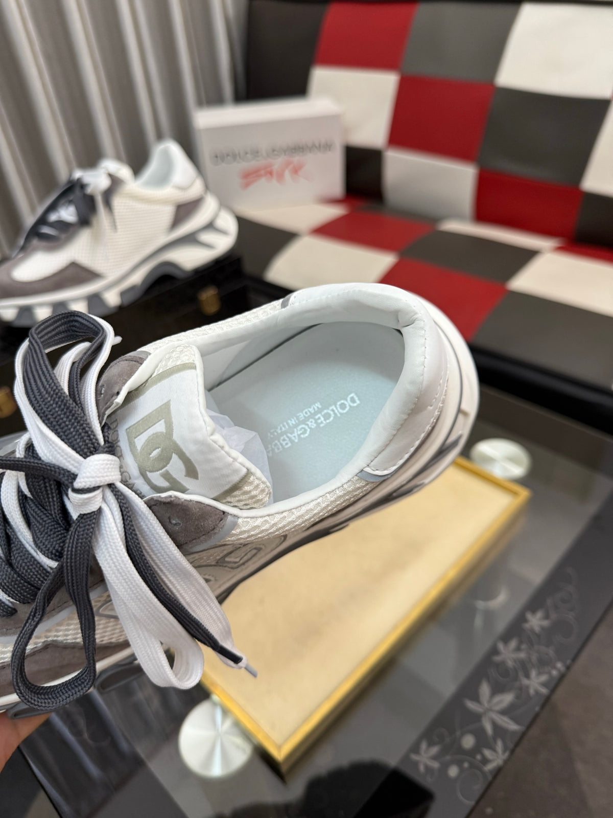 Dolce & Gabbana DG Silk Calfskin & Nubuck Casual Sneakers