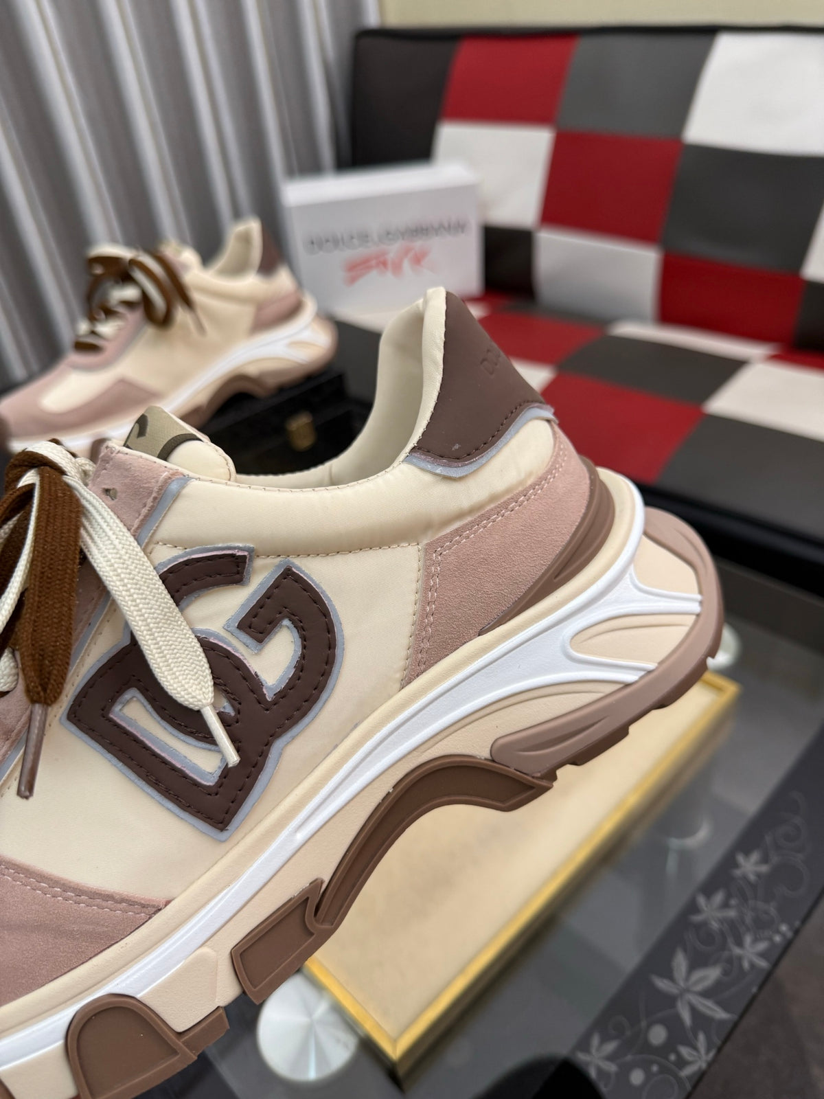 Dolce & Gabbana DG Silk Calfskin & Nubuck Casual Sneakers