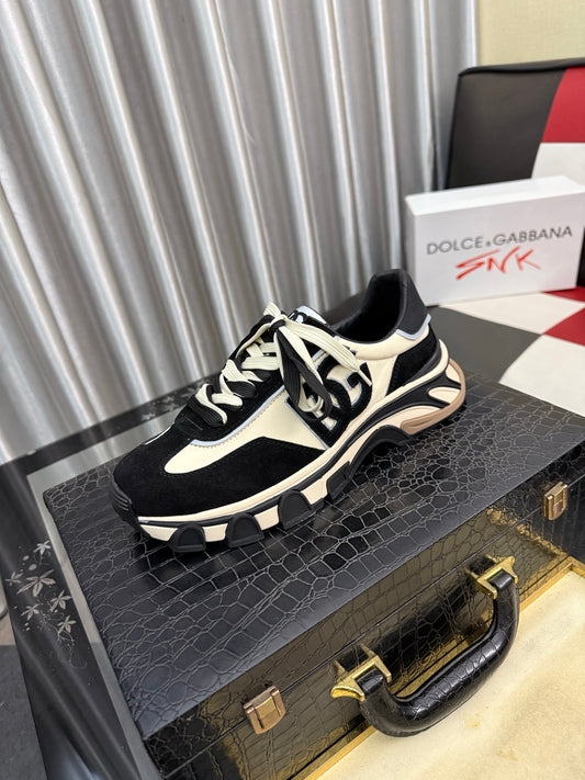 Dolce & Gabbana DG Silk Calfskin & Nubuck Casual Sneakers