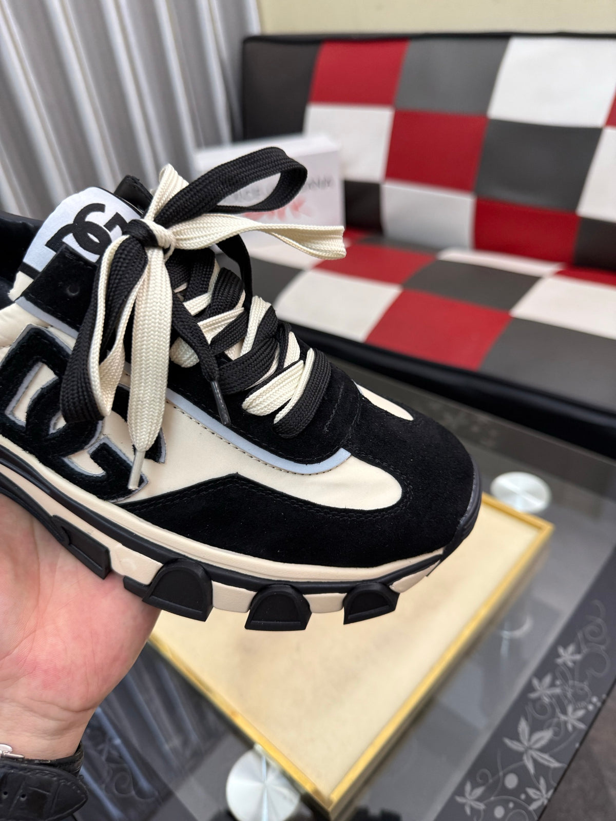 Dolce & Gabbana DG Silk Calfskin & Nubuck Casual Sneakers