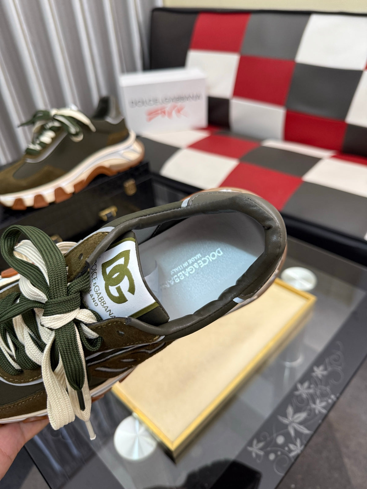 Dolce & Gabbana DG Silk Calfskin & Nubuck Casual Sneakers