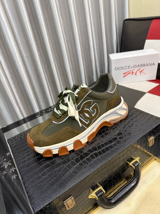 Dolce & Gabbana DG Silk Calfskin & Nubuck Casual Sneakers