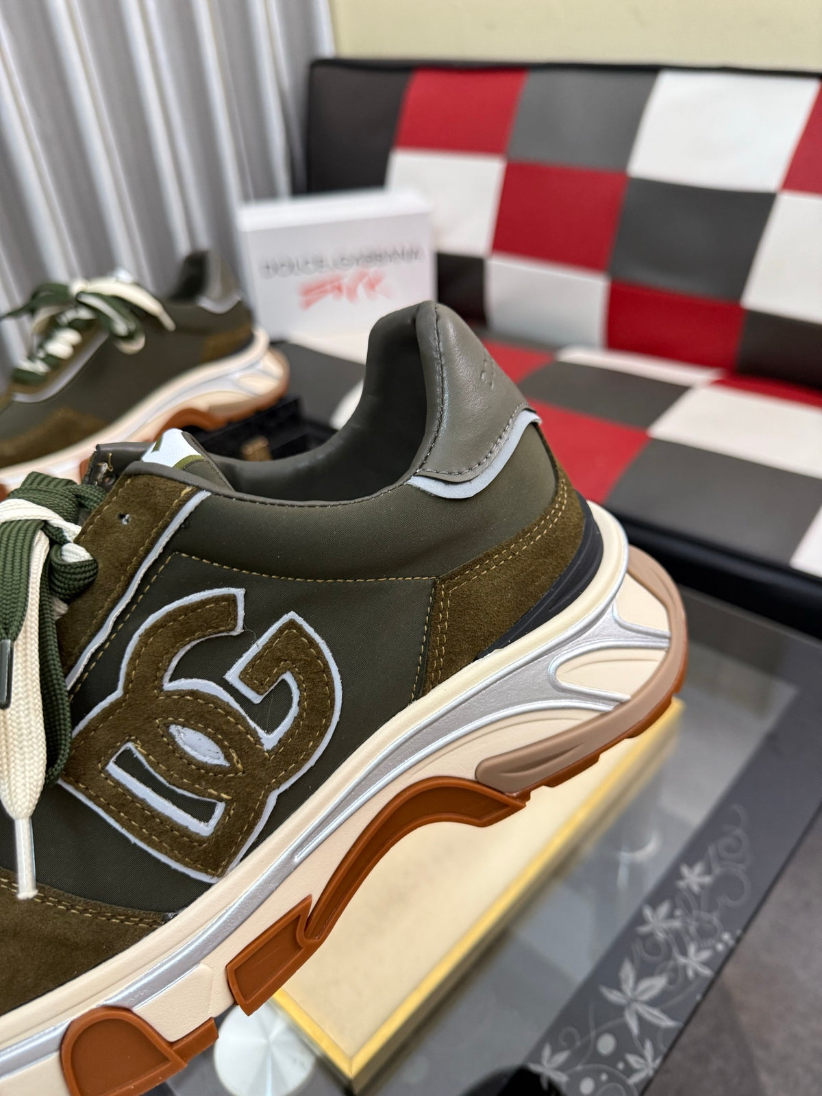 Dolce & Gabbana DG Silk Calfskin & Nubuck Casual Sneakers