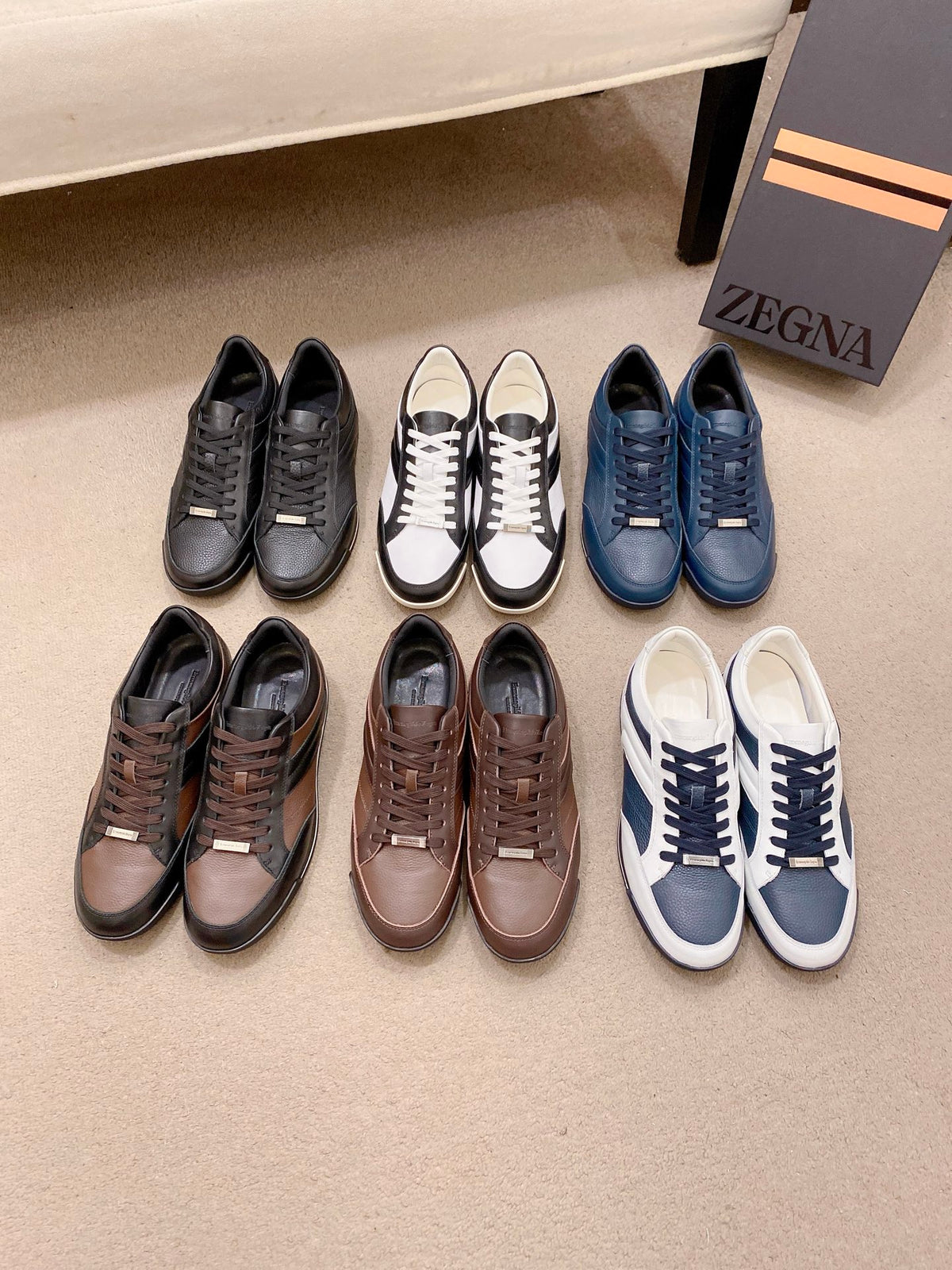 Ermenegildo Zegna Men's Calfskin Casual Shoes