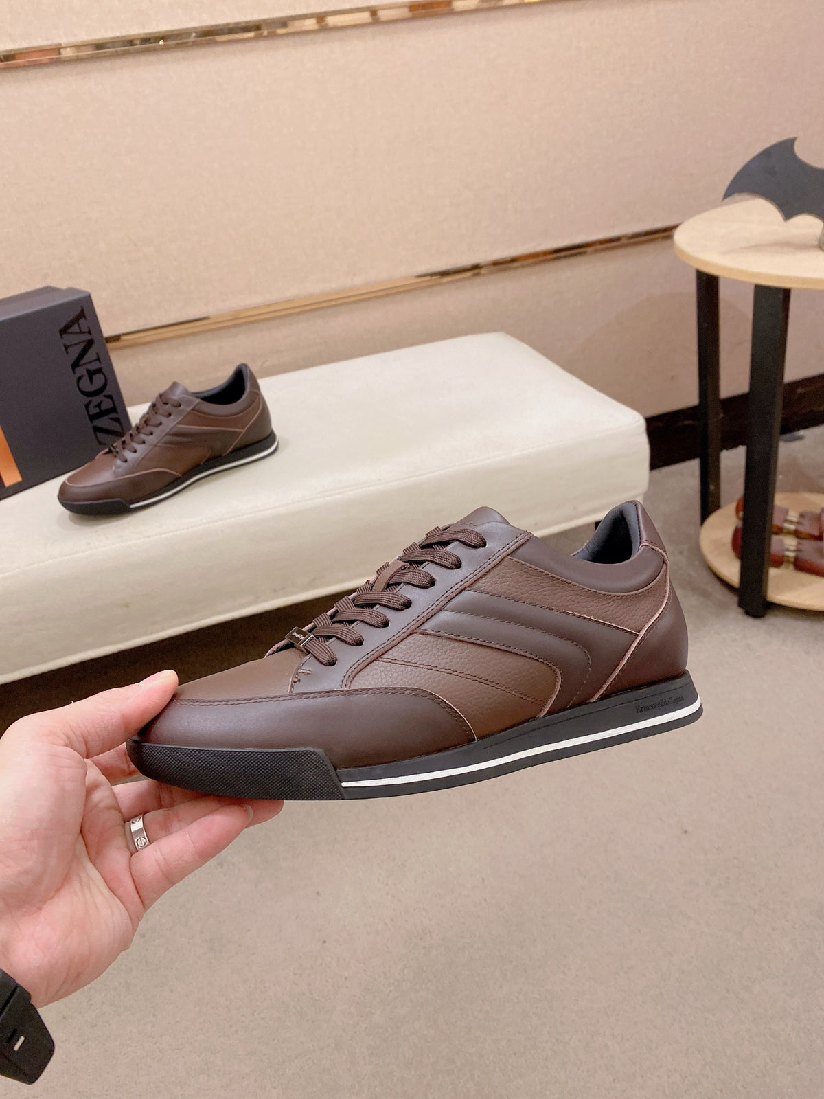 Ermenegildo Zegna Men's Calfskin Casual Shoes