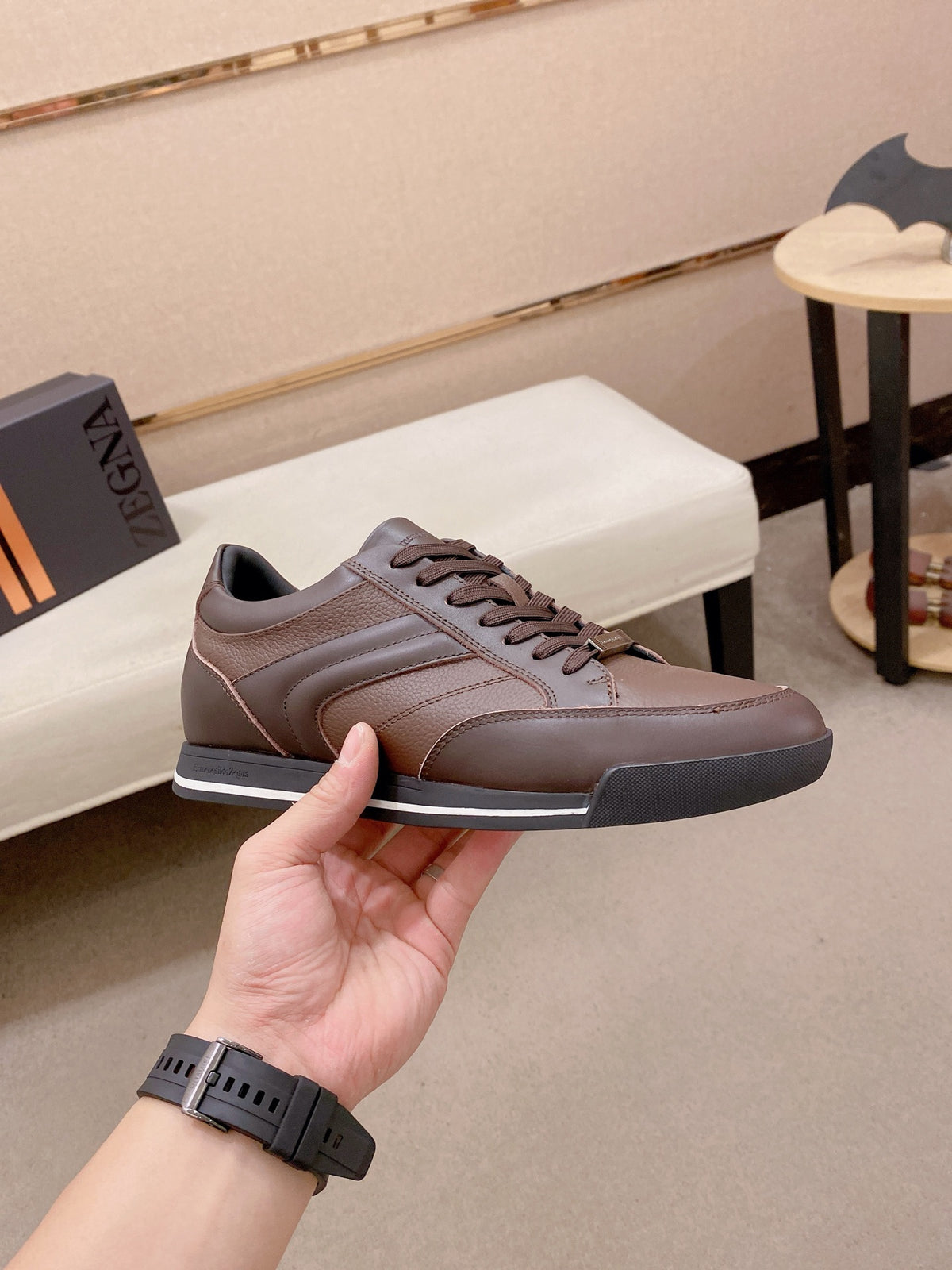 Ermenegildo Zegna Men's Calfskin Casual Shoes