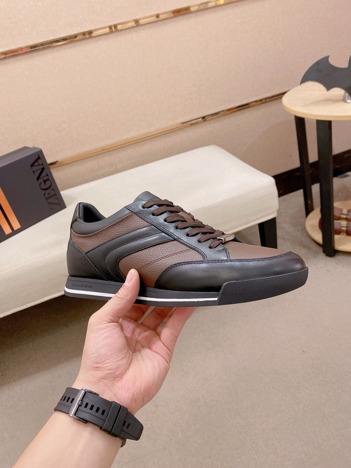 Ermenegildo Zegna Men's Calfskin Casual Shoes