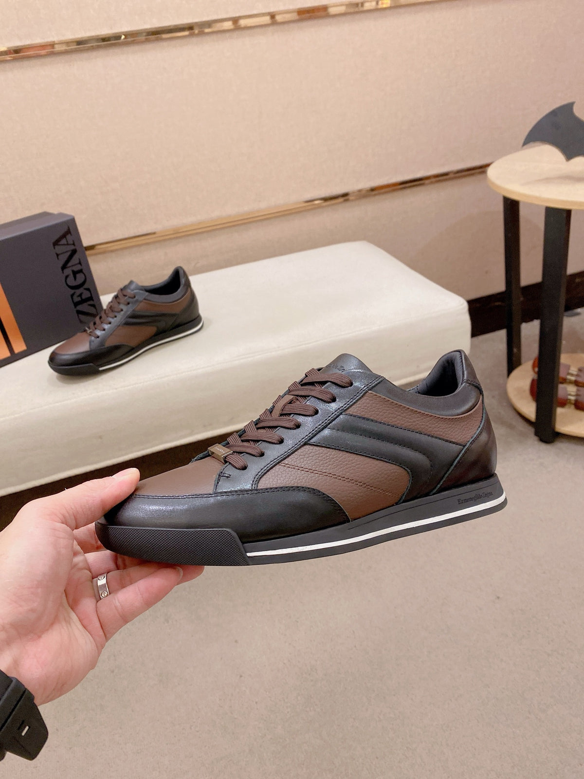 Ermenegildo Zegna Men's Calfskin Casual Shoes