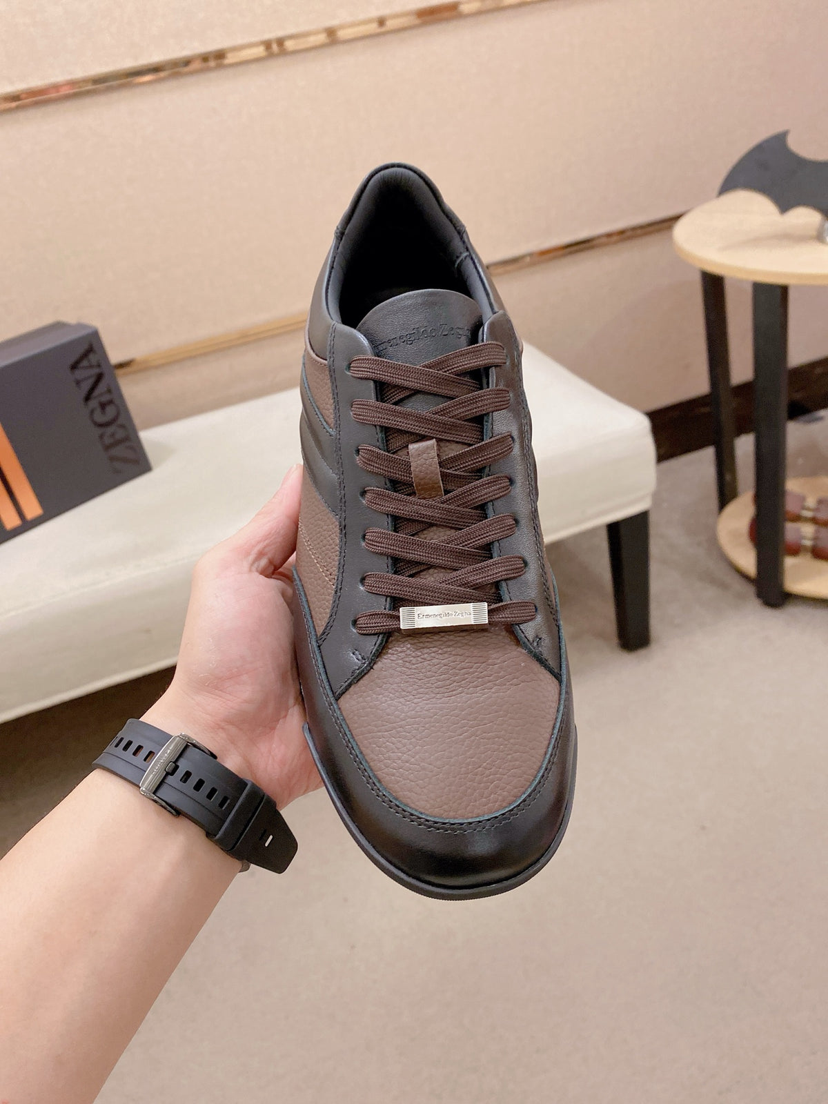 Ermenegildo Zegna Men's Calfskin Casual Shoes