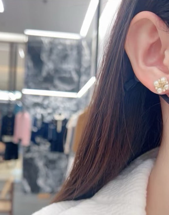 gold vintage Drop Earrings for women - alternate angle view 4