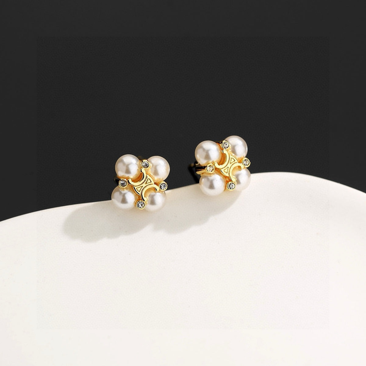gold vintage Drop Earrings for women - alternate angle view 6