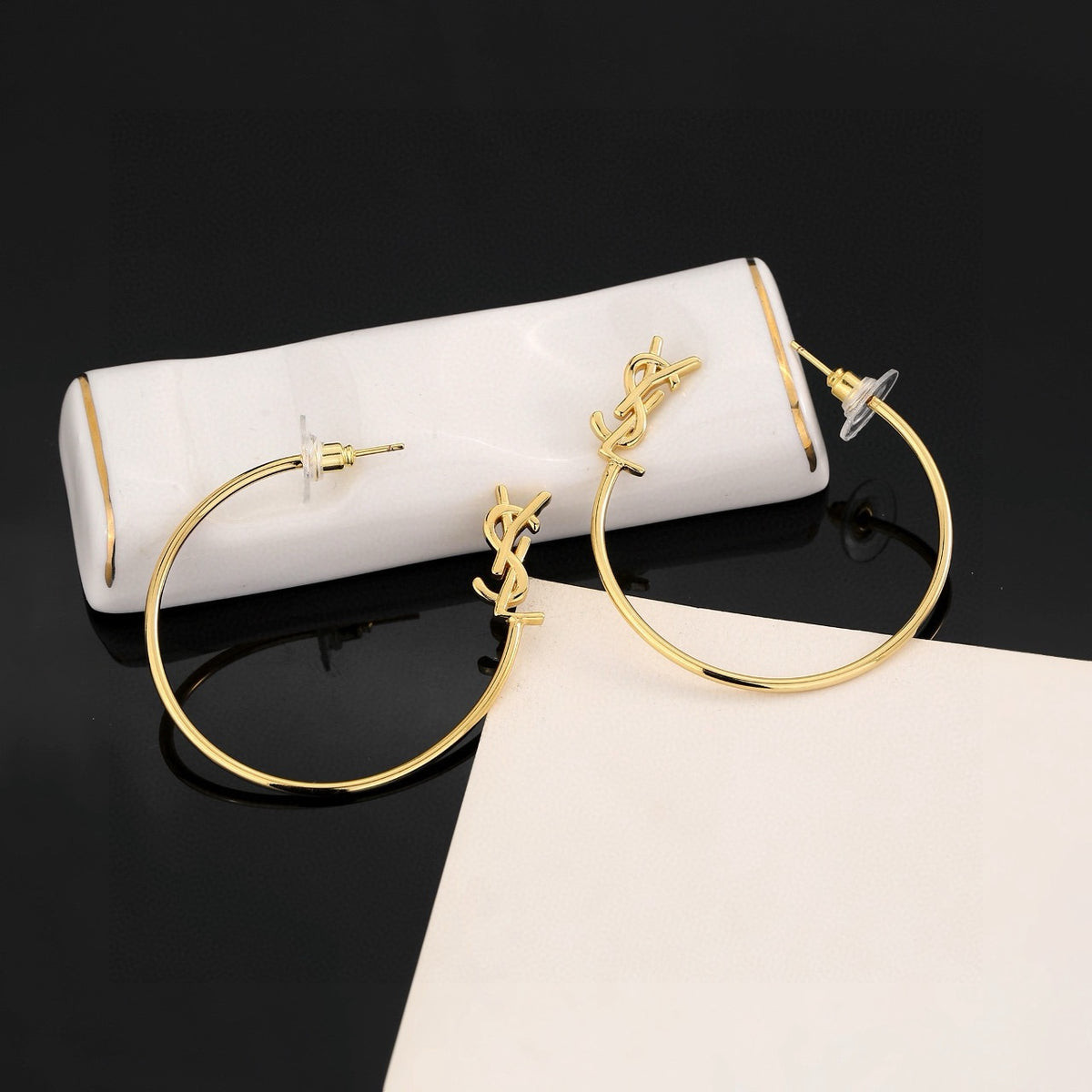 luxury Stud Earrings for women - alternate angle view 6