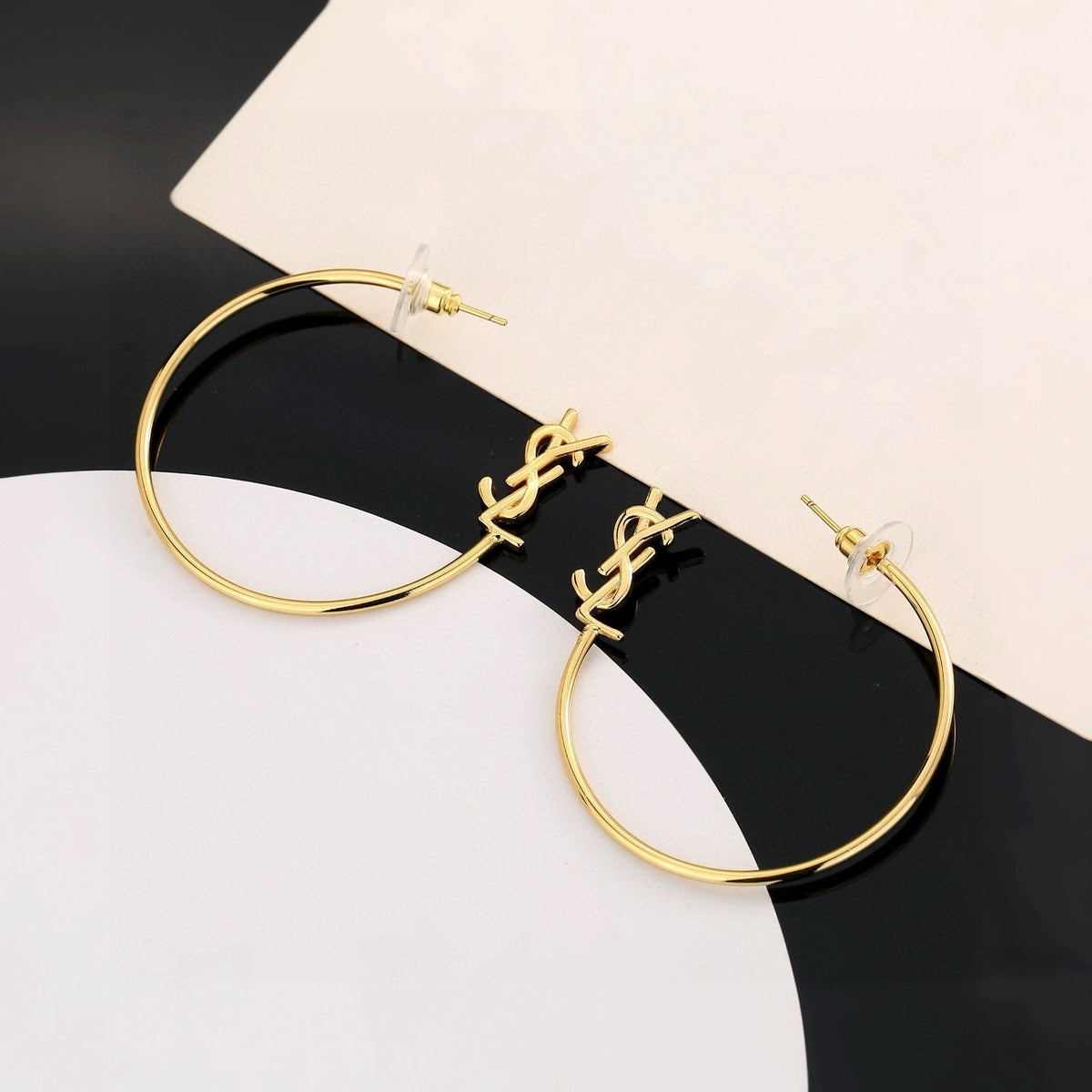 luxury Stud Earrings for women - alternate angle view 2