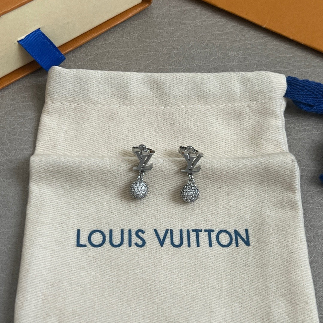 letter Stud Earrings for women - alternate angle view 3