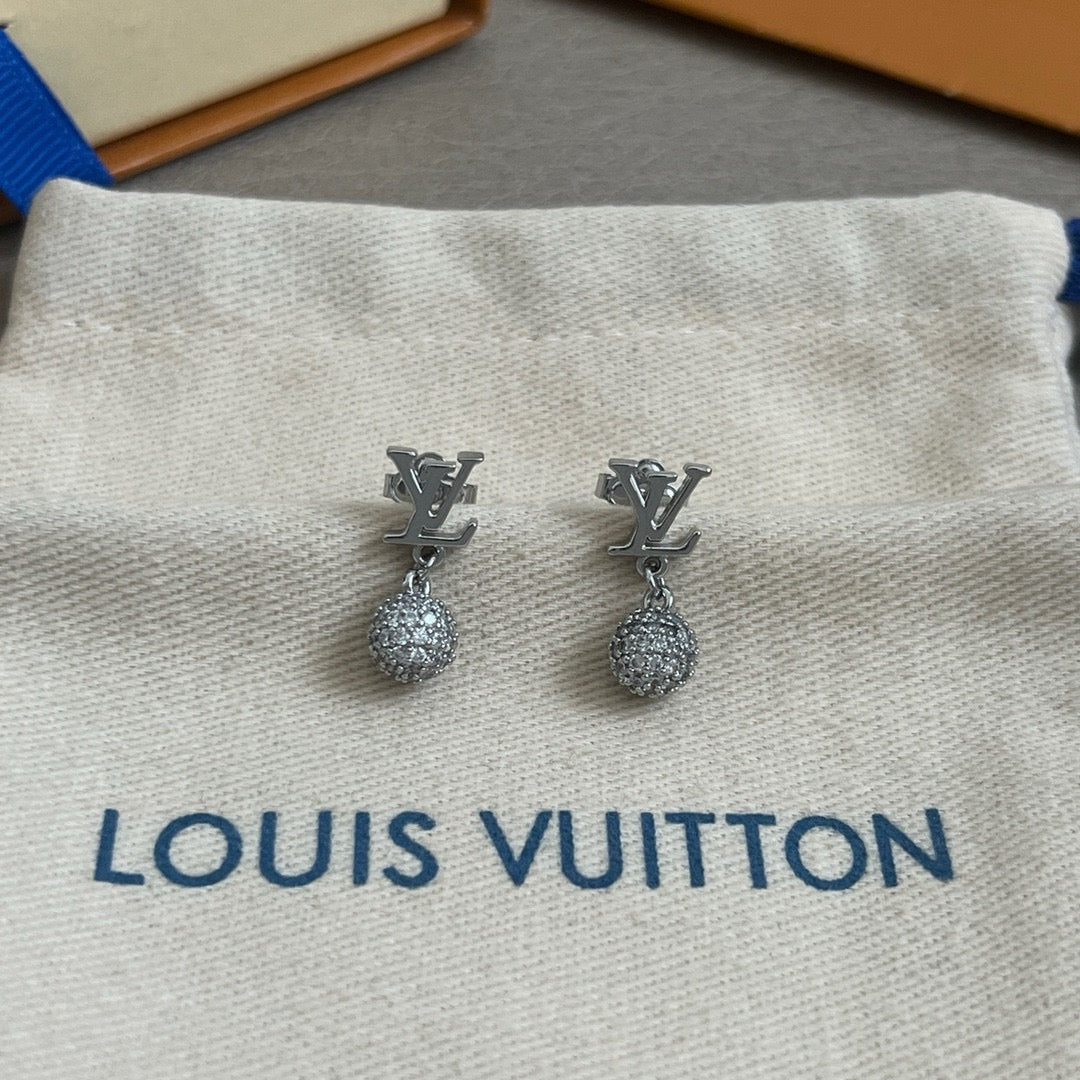 letter Stud Earrings for women - alternate angle view 2