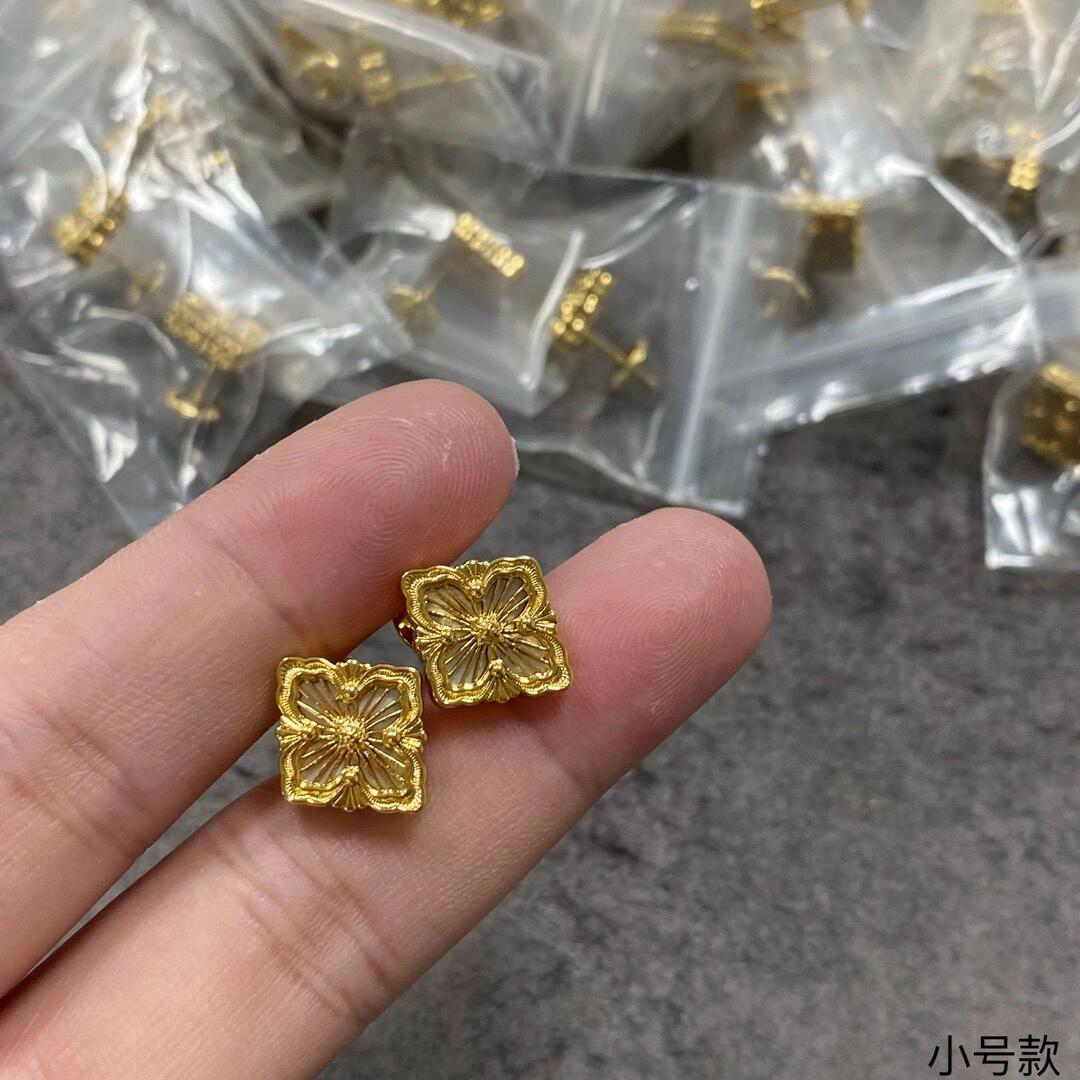 gold crystal crystal inlaid Drop Earrings for women - alternate angle view 7