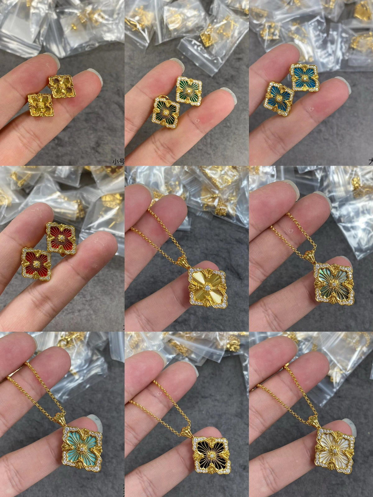 gold crystal crystal inlaid Drop Earrings for women - product detail view