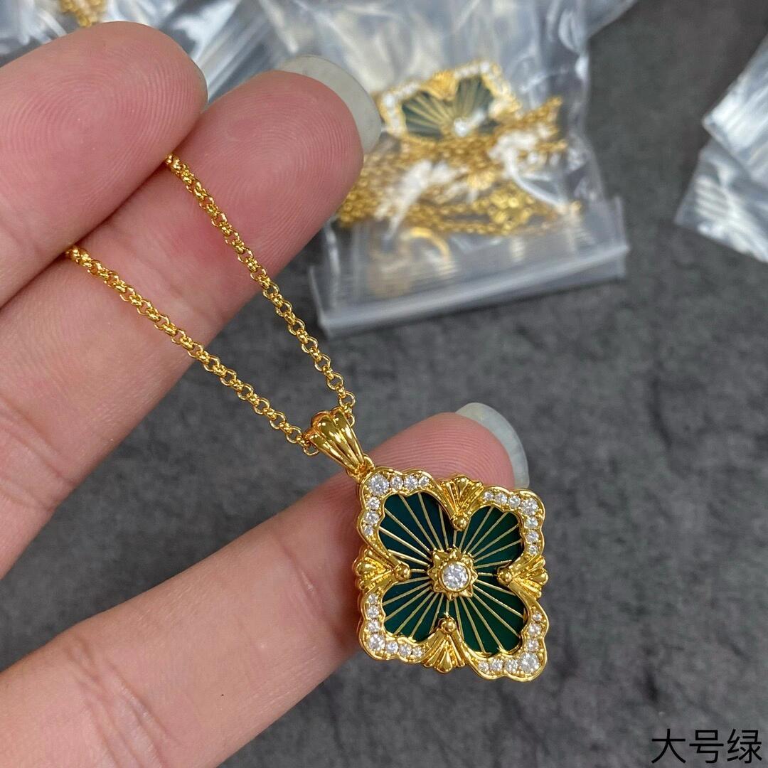 gold crystal crystal inlaid Necklace for women - alternate angle view 8