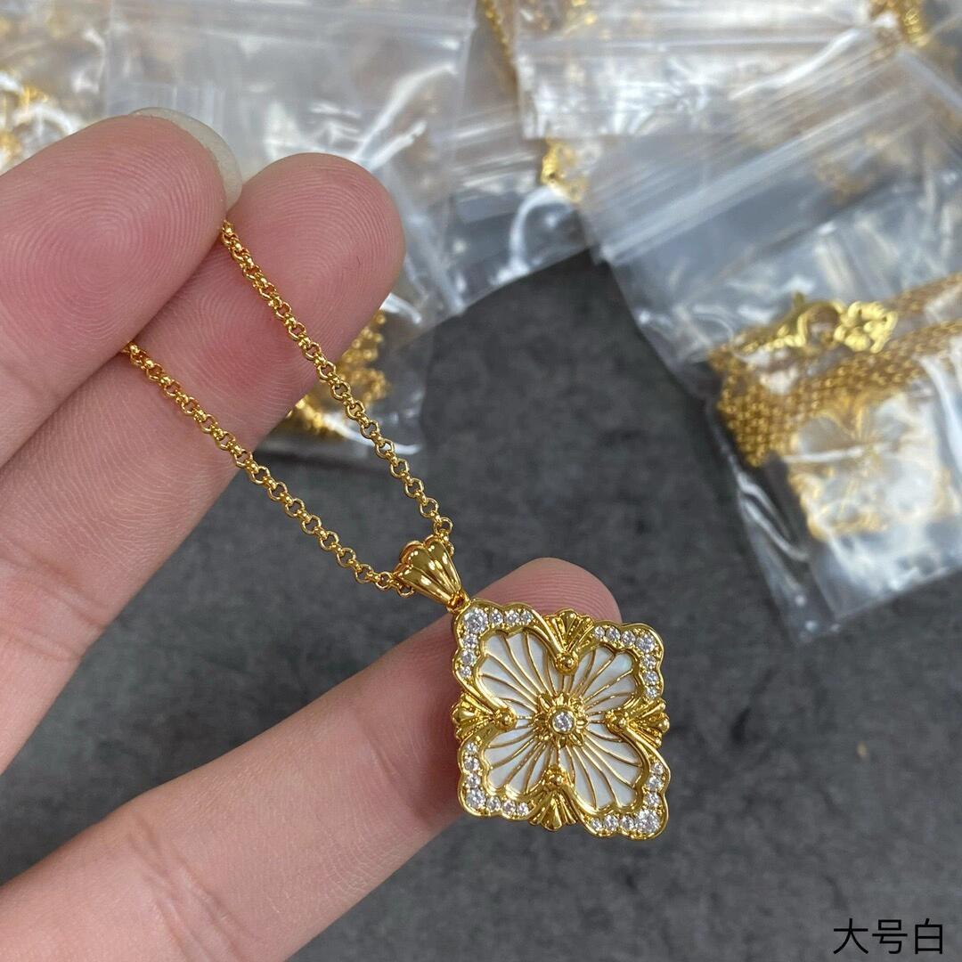 gold crystal crystal inlaid Necklace for women - alternate angle view 4