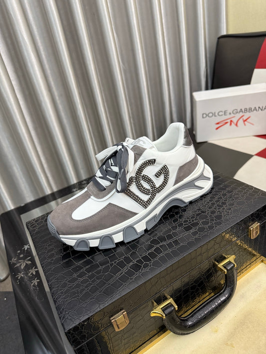 Dolce & Gabbana DG Silk Calfskin & Nubuck Casual Sneakers
