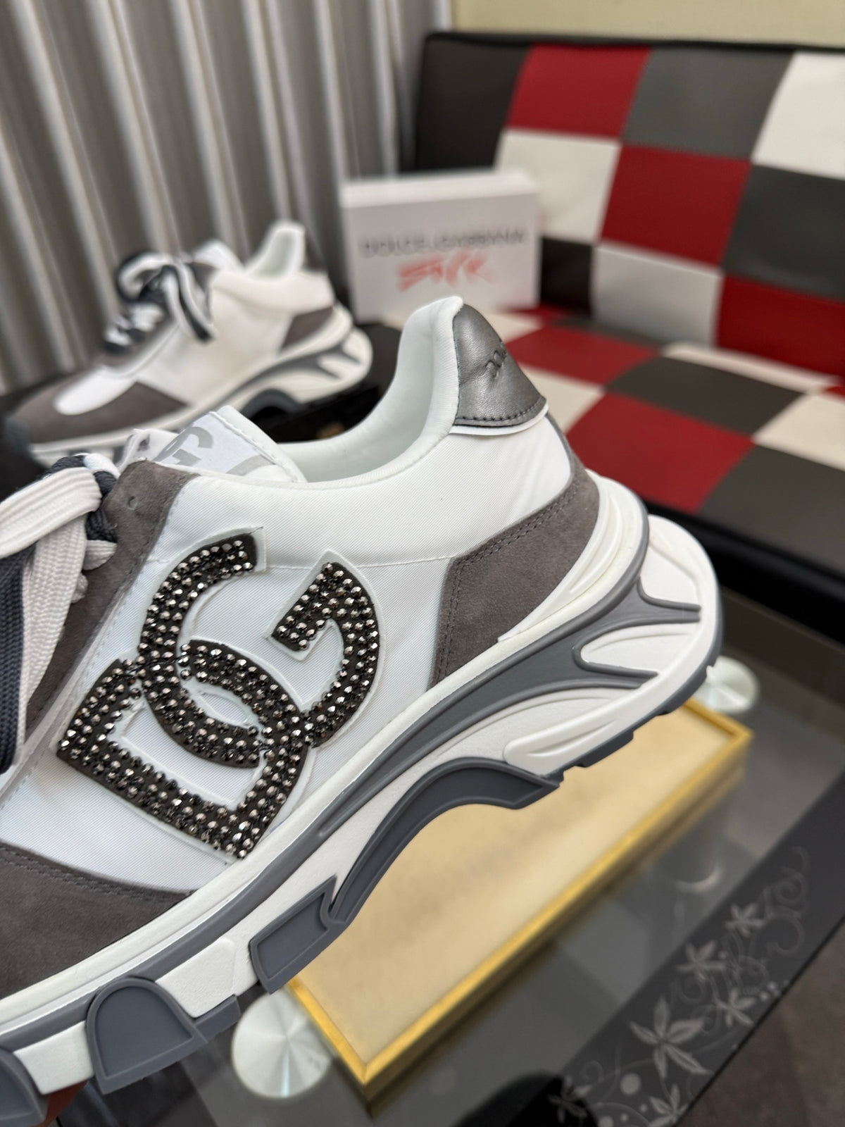 Dolce & Gabbana DG Silk Calfskin & Nubuck Casual Sneakers