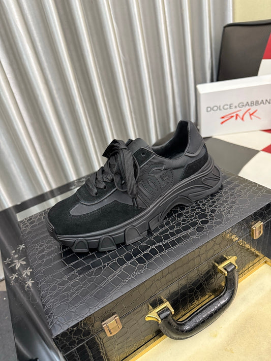 Dolce & Gabbana DG Silk Calfskin & Nubuck Casual Sneakers