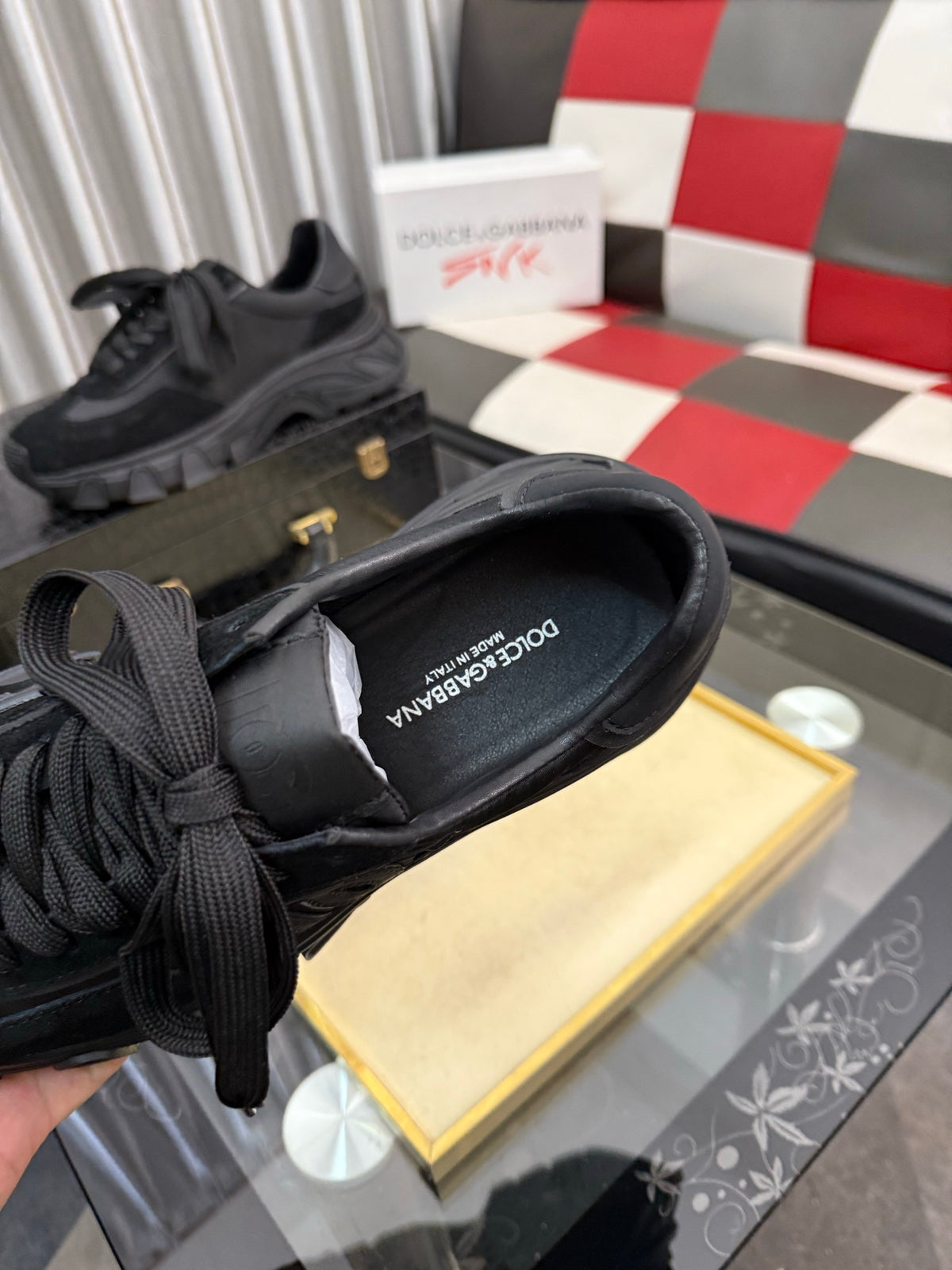 Dolce & Gabbana DG Silk Calfskin & Nubuck Casual Sneakers
