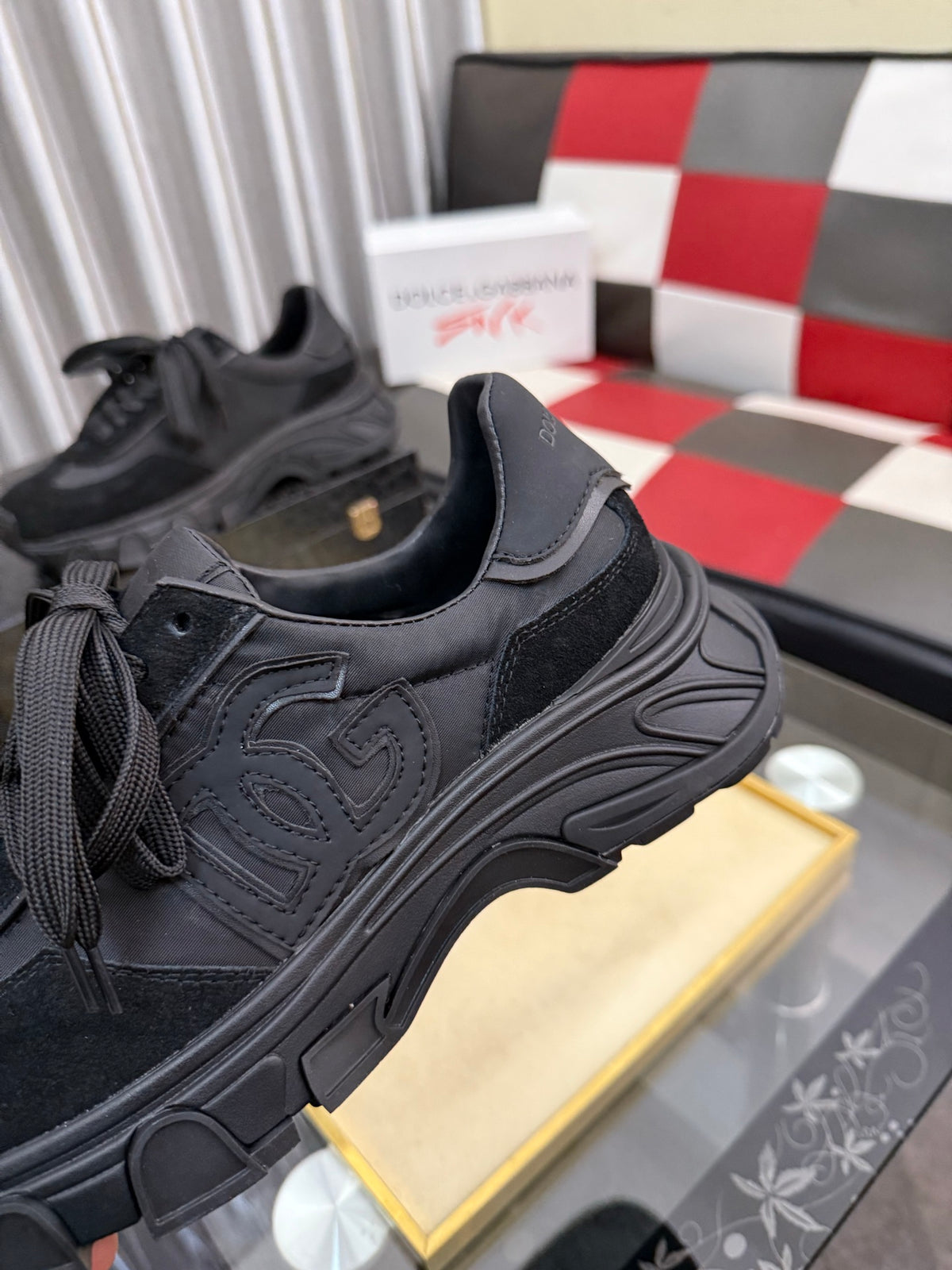 Dolce & Gabbana DG Silk Calfskin & Nubuck Casual Sneakers