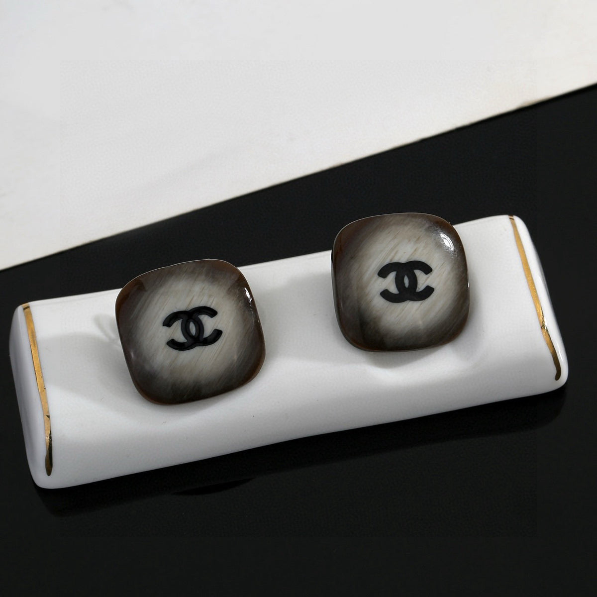 acrylic luxury Drop Earrings for women - alternate angle view 3
