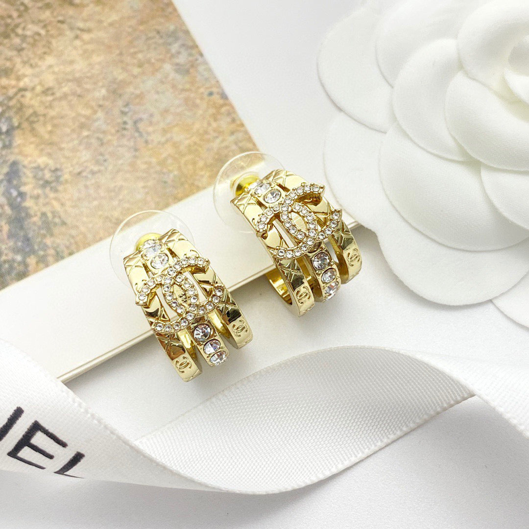 crystal rhinestone Drop Earrings for women - product detail view