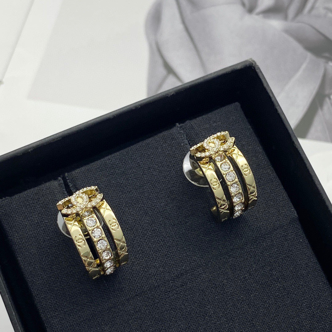 crystal rhinestone Drop Earrings for women - alternate angle view 5