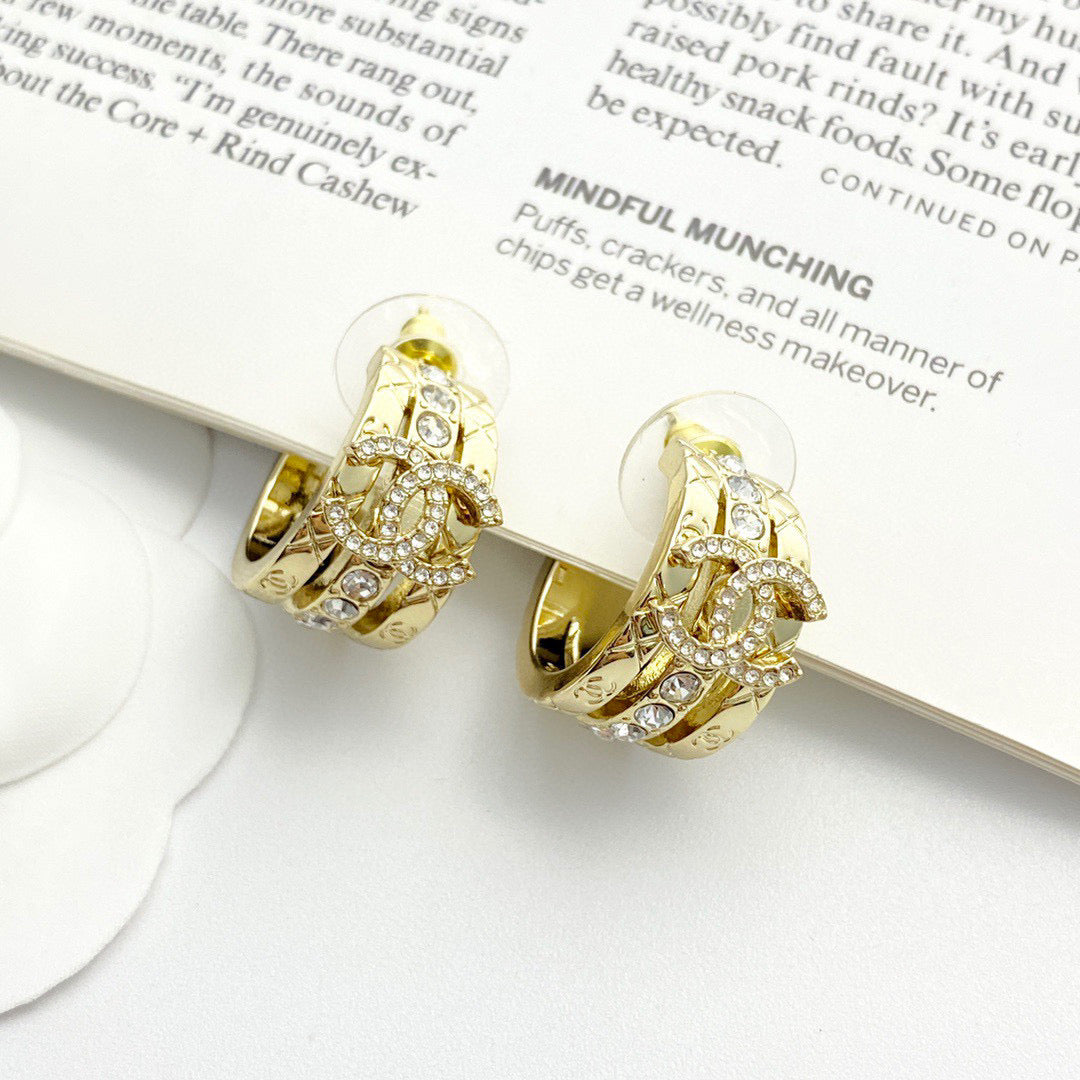 crystal rhinestone Drop Earrings for women - alternate angle view 3