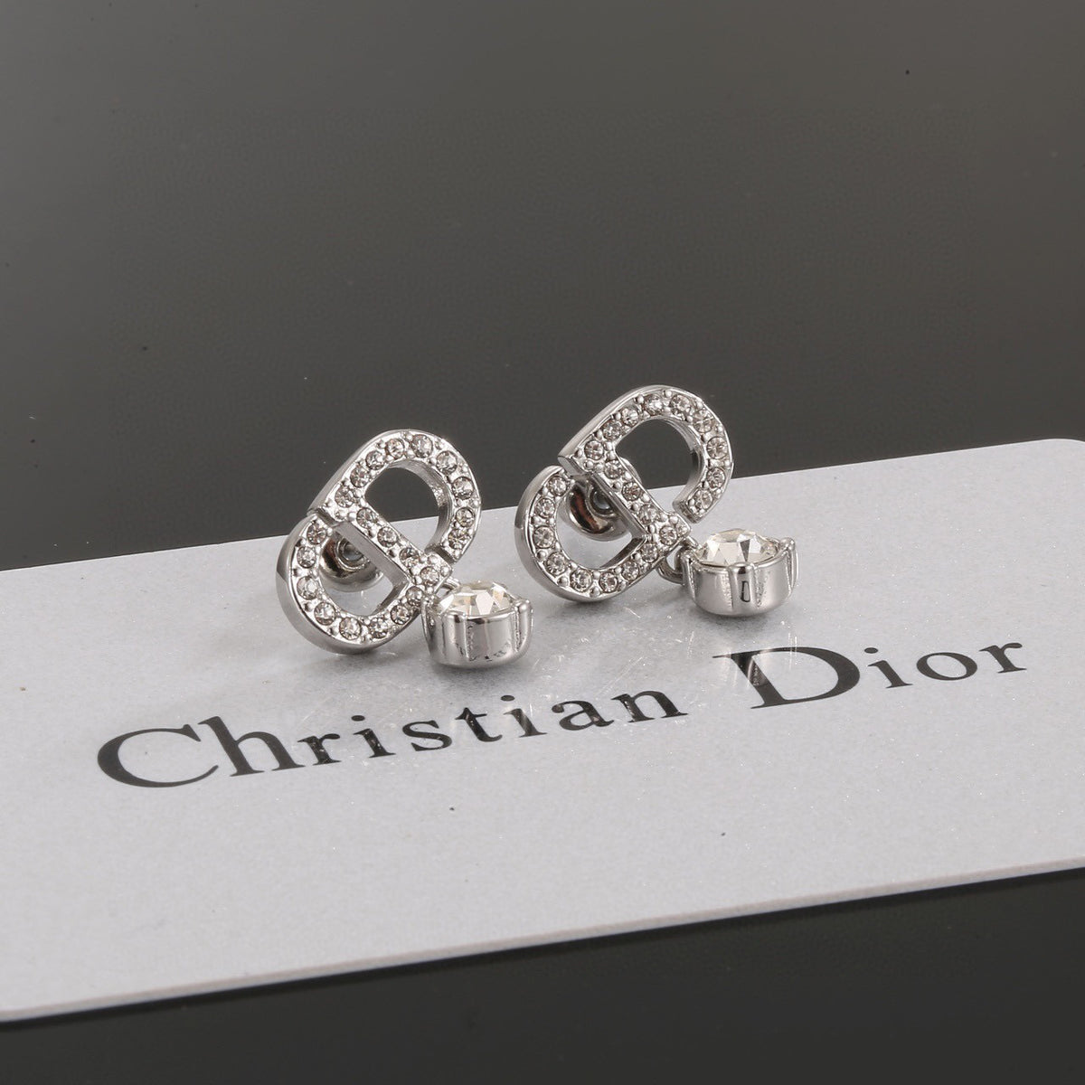 letter Stud Earrings for women - alternate angle view 5