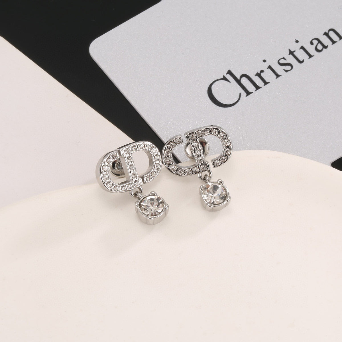 letter Stud Earrings for women - product detail view