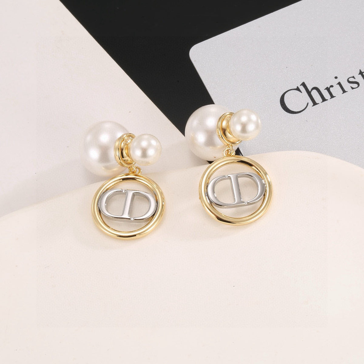 letter Stud Earrings for women - alternate angle view 5