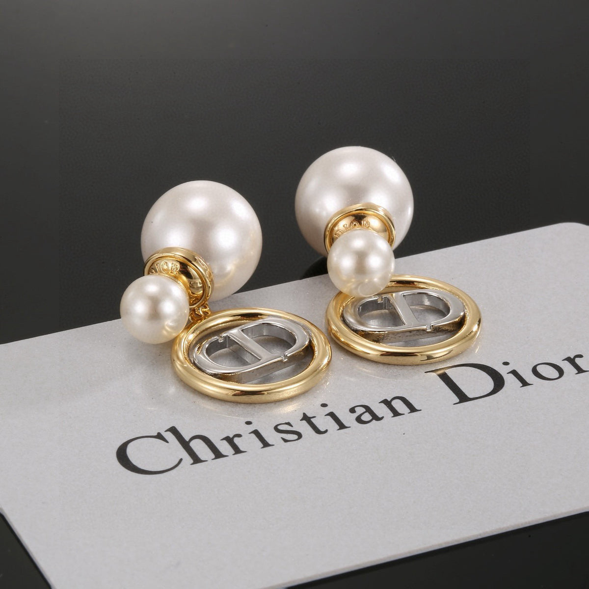 letter Stud Earrings for women - alternate angle view 4