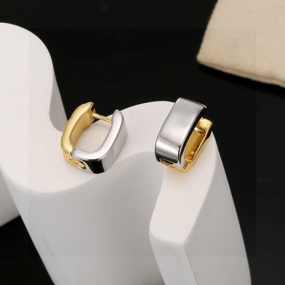 linen clover Drop Earrings for women - alternate angle view 4