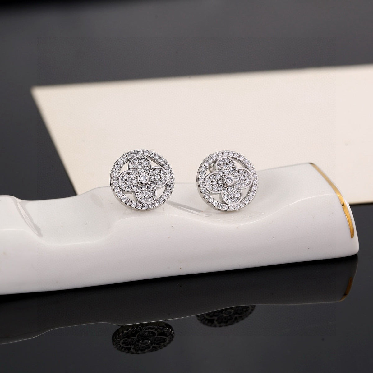 elegant Stud Earrings for women - alternate angle view 6