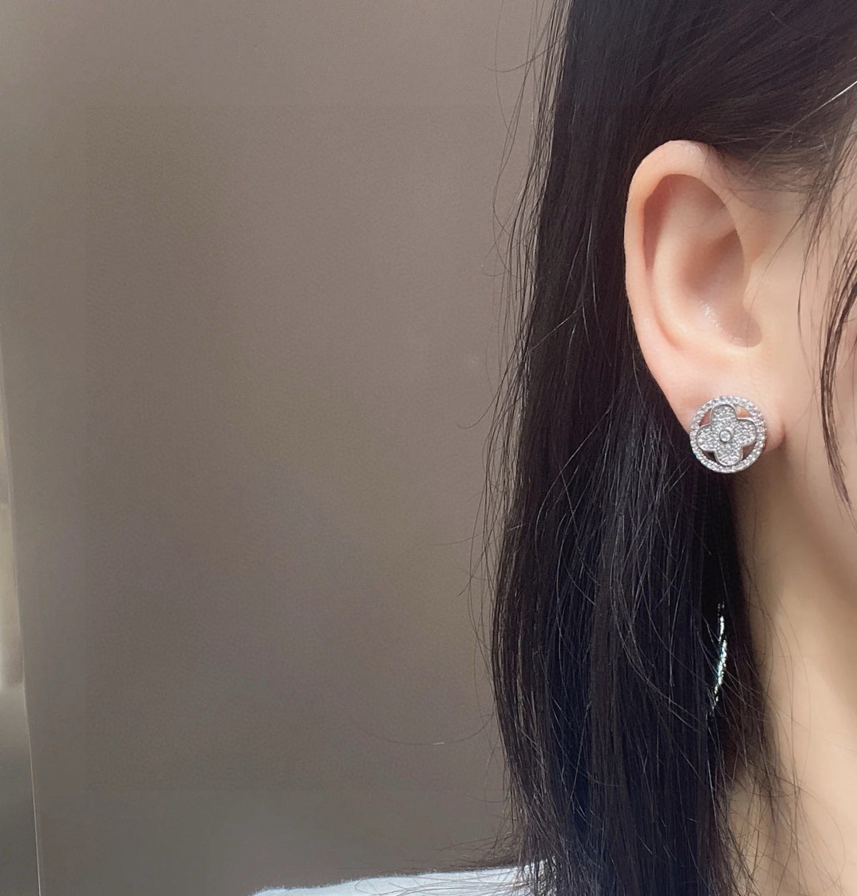 elegant Stud Earrings for women - alternate angle view 2