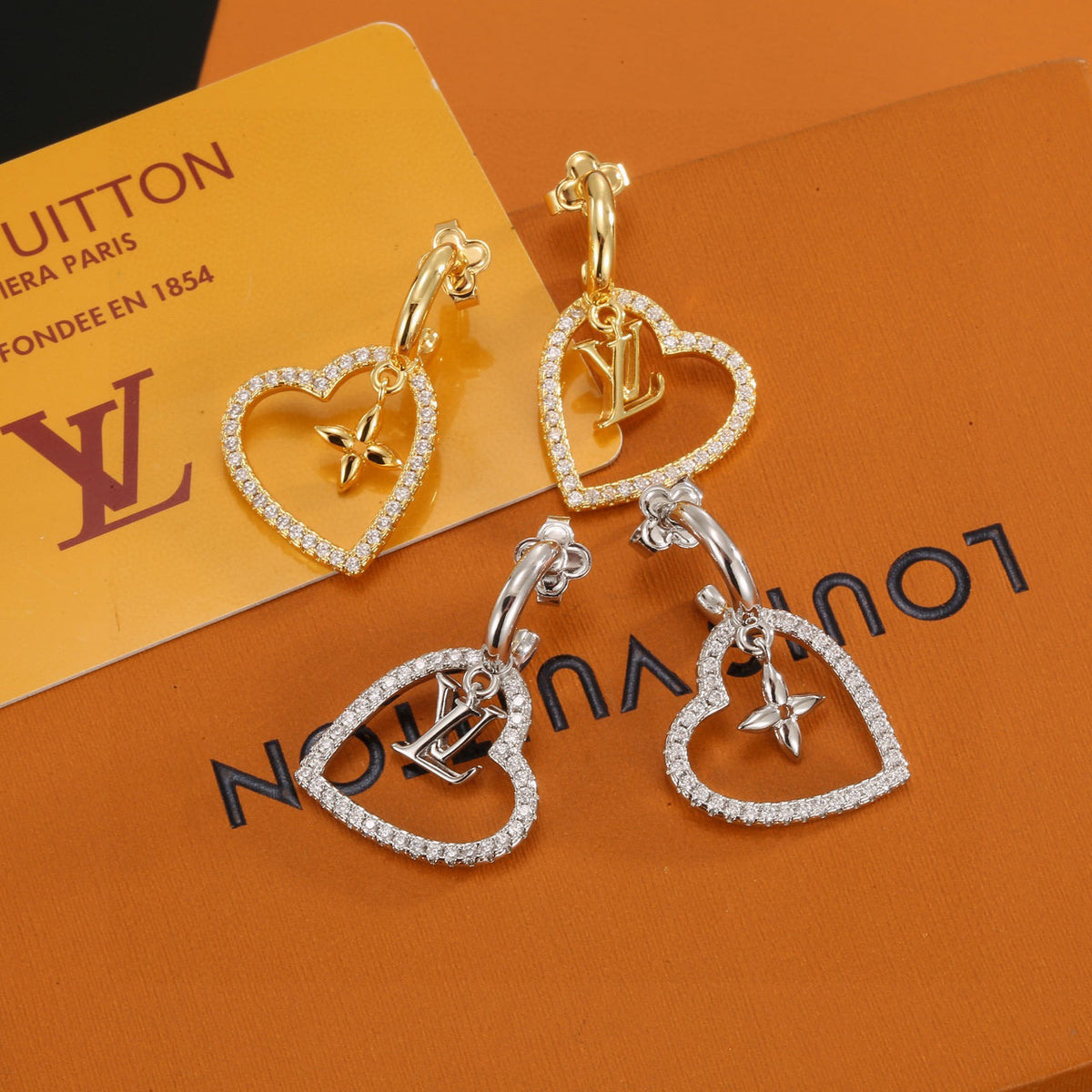 letter Stud Earrings for women - product detail view