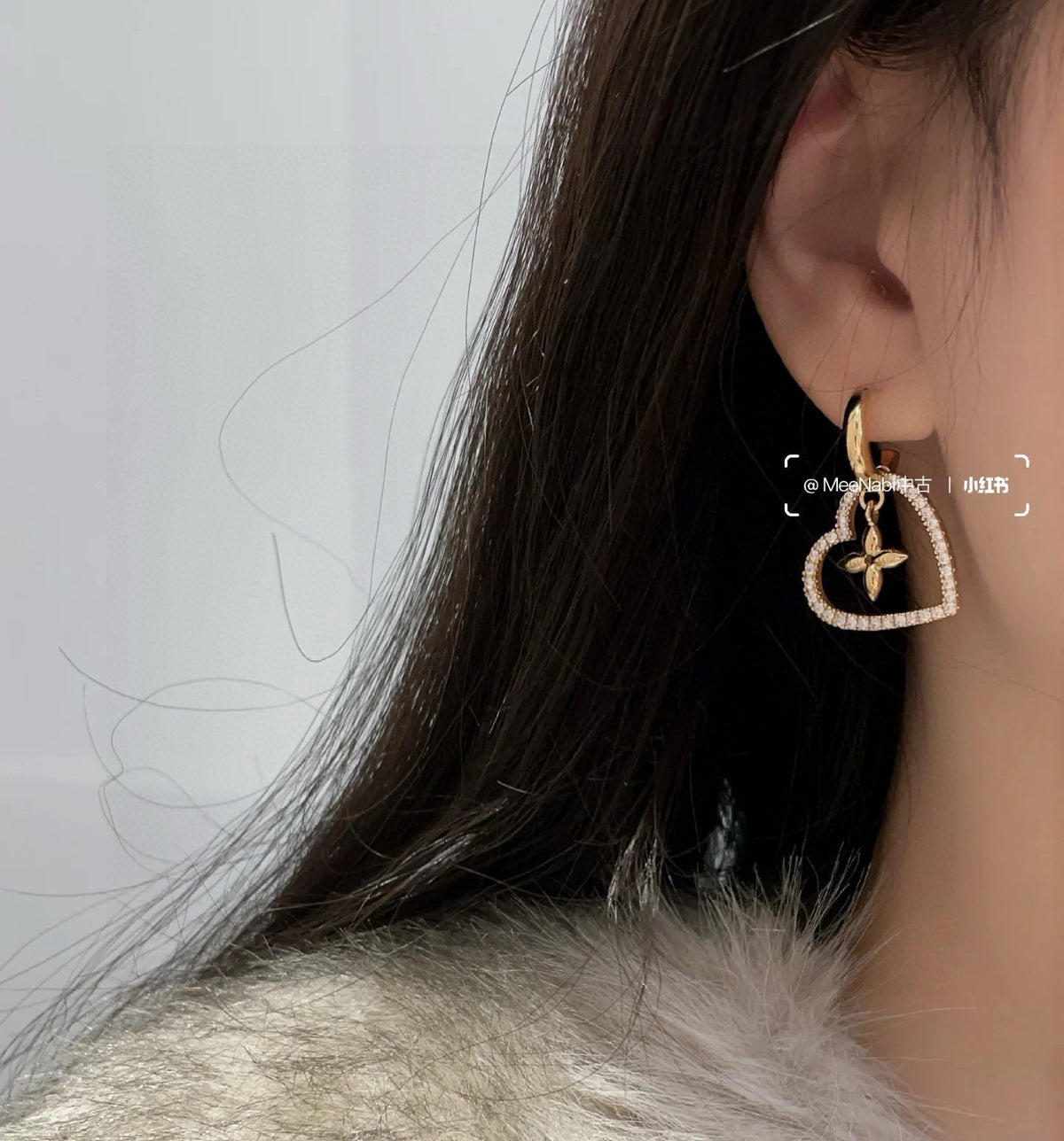 letter Stud Earrings for women - alternate angle view 3