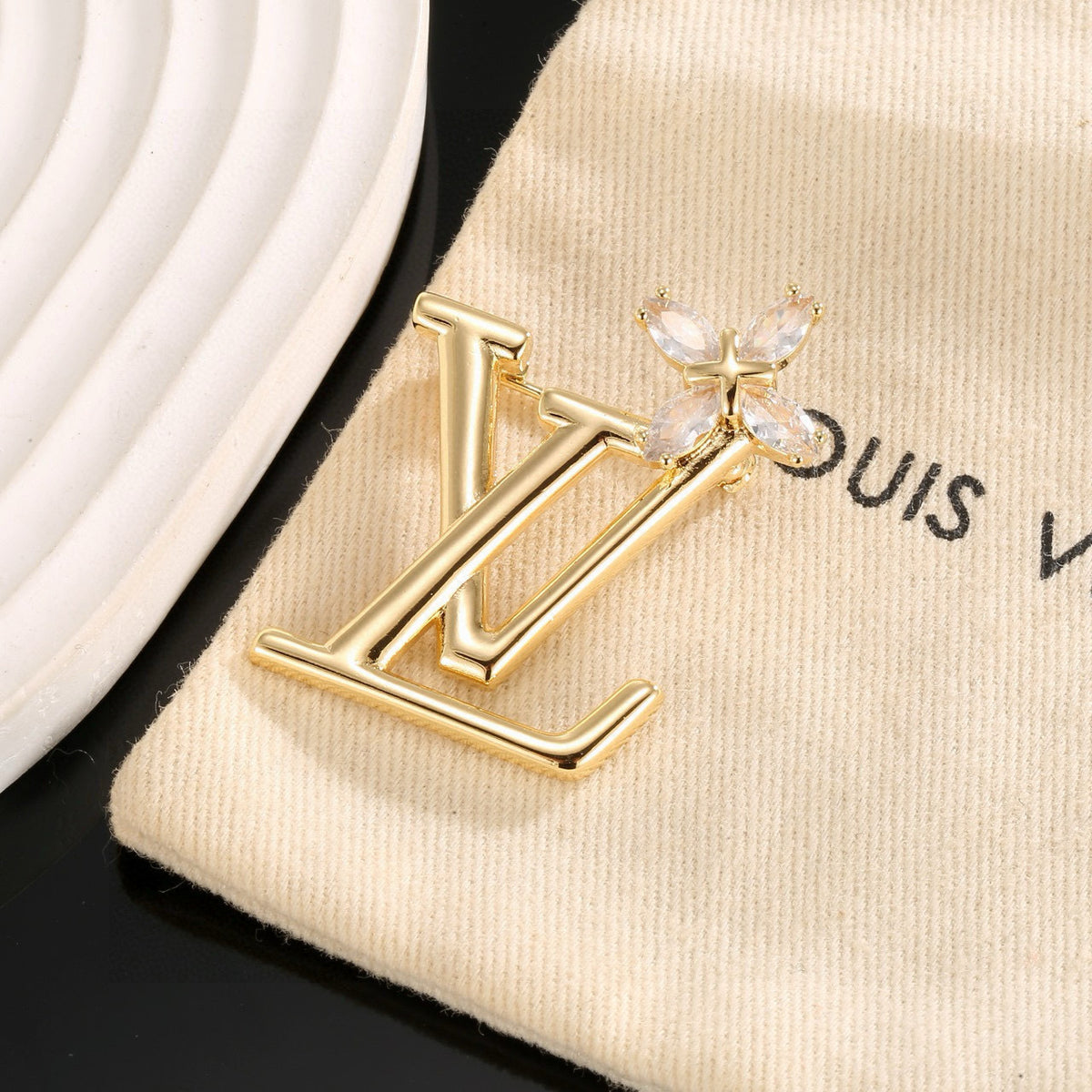 letter Brooch for women - alternate angle view 2