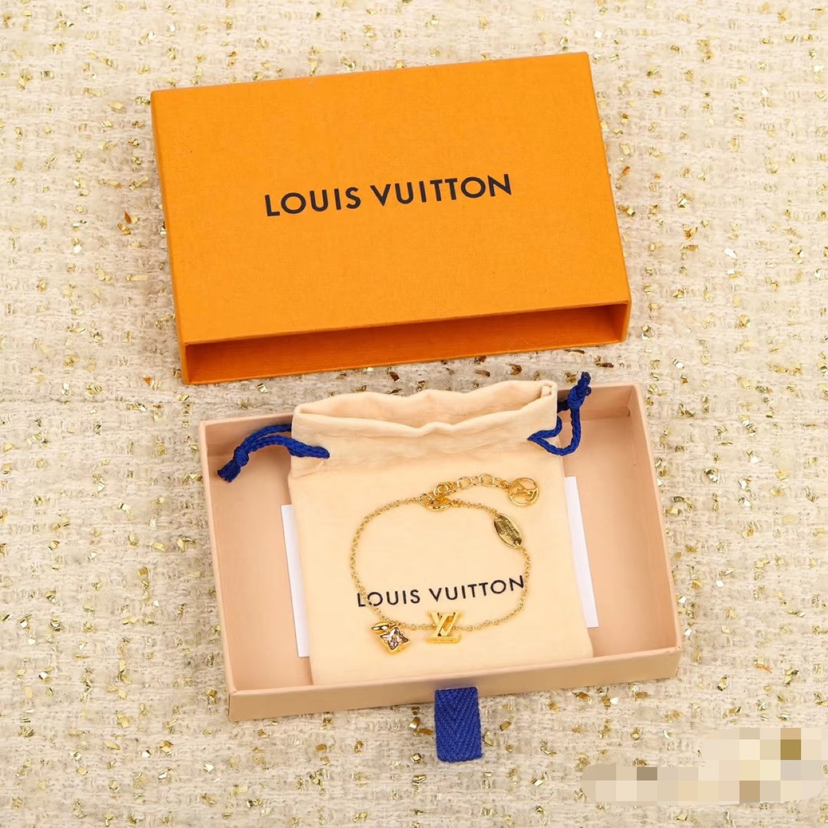 pink crystal letter Bracelet for women - alternate angle view 2