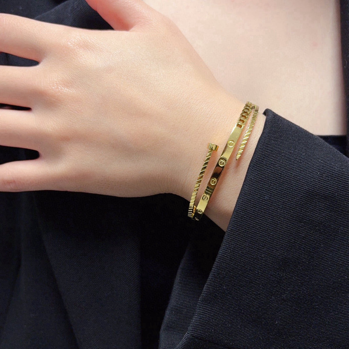 white delicate Bangle for women - product detail view