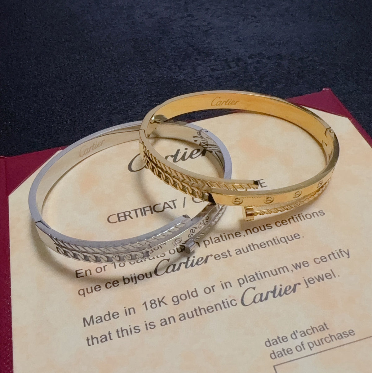white delicate Bangle for women - alternate angle view 6