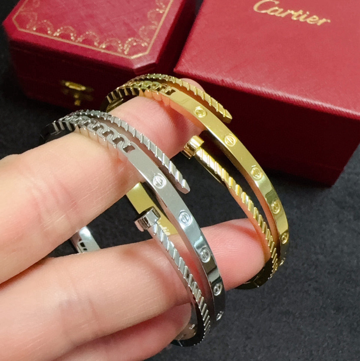 white delicate Bangle for women - alternate angle view 8