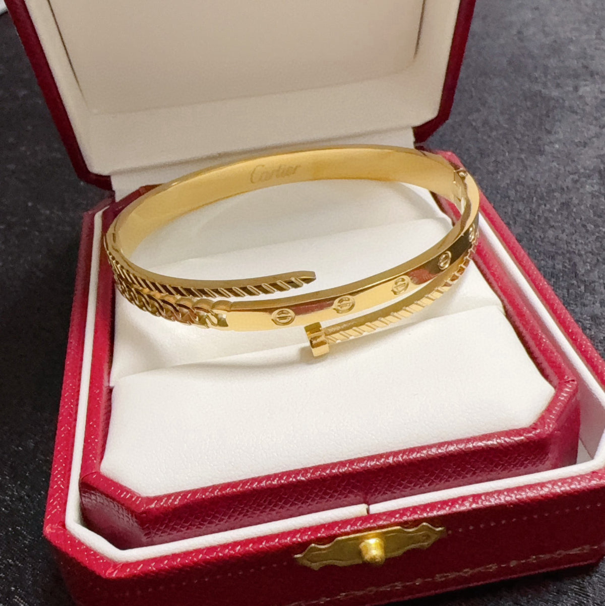 white delicate Bangle for women - alternate angle view 5