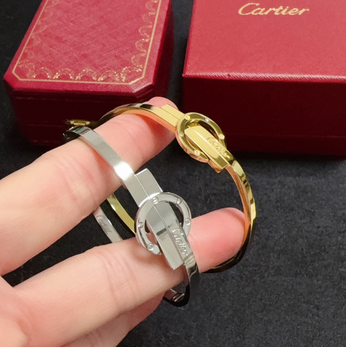 white delicate Bangle for women - alternate angle view 8