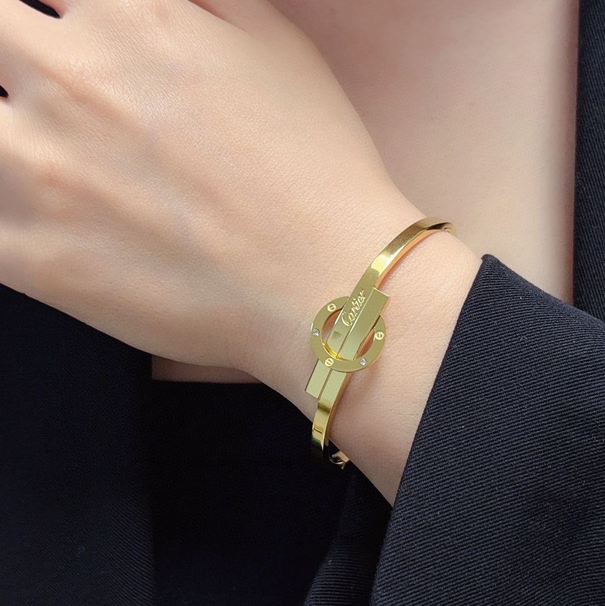white delicate Bangle for women - product detail view